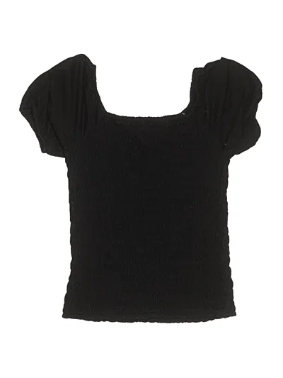Pre-owned Thereabouts Kids' Short Sleeve Top Black Sweetheart Neckline Tops