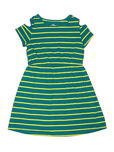 Pre-owned Thereabouts Kids' Short Sleeve Top Green Cold Shoulder Neckline Tops