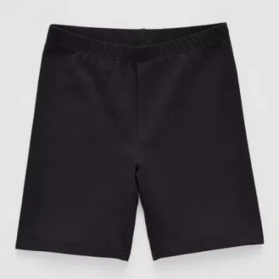 Thereabouts Solid Little & Big Kid Girls 6" Bike Short In Black