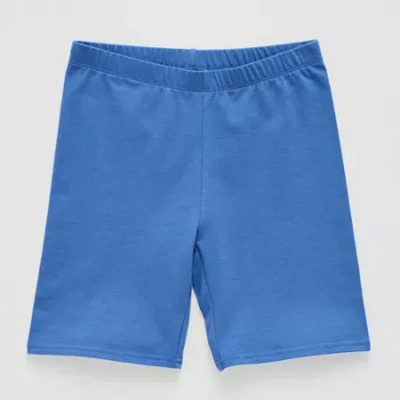 Thereabouts Solid Little & Big Kid Girls 6" Bike Short In Blue