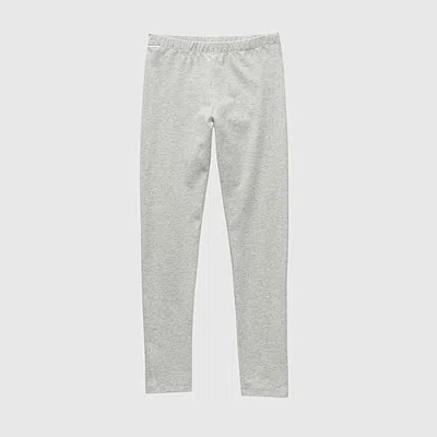Thereabouts Solid Little & Big Kid Girls Knit Skinny Full Length Leggings In Gray