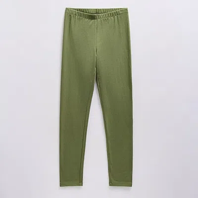 Thereabouts Solid Little & Big Kid Girls Knit Skinny Full Length Leggings In Green