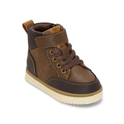 Thereabouts Babies' Toddler Boys Lil Asher Flat Heel Lace Up Boots In Nude
