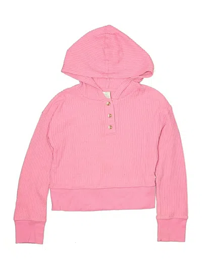 Pre-owned Thereabouts Kids' Zip Up Hoodie In Pink