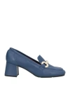 Theresa Woman Loafers Blue Size 6 Leather