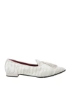 Theresa Woman Loafers Off White Size 8 Textile Fibers