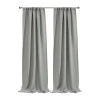 Thermalogic Birmingham Rod Pocket Back Tab Energy Saving Blackout Single Curtain Panel In Gray