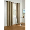 Thermalogic Prelude Grommet Top Energy Saving Light-filtering Single Curtain Panel In Brown