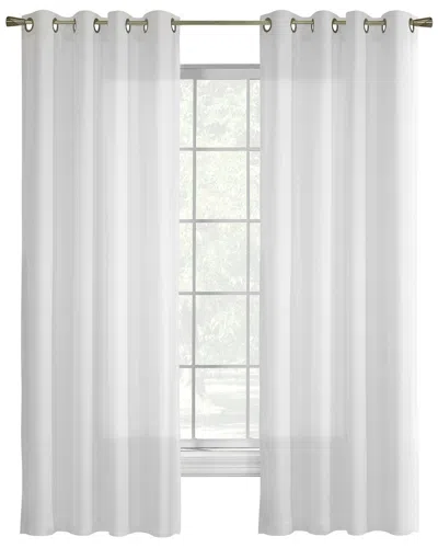 Thermalogic Thermavoile Rhapsody Lined Grommet Wide Width Curtain Panel In Mushroom