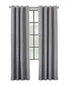 Thermaplus Blackout Foamback Heathered Curtain Single Panel In Grey
