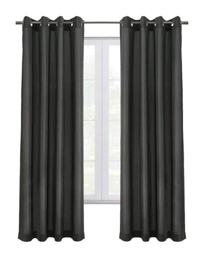 Thermaplus Edison Blackout Grommet 52x63 Curtain Panel In Burgundy