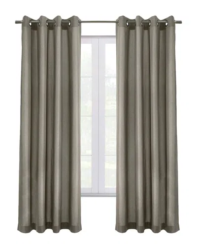 Thermaplus Edison Blackout Grommet 52x63 Curtain Panel In Gray