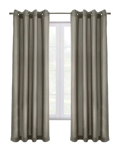 Thermaplus Edison Blackout Grommet 52x63 Curtain Panel In Grey