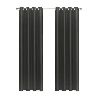 Thermaplus Glacier Grommet Top 100% Blackout Single Curtain Panel