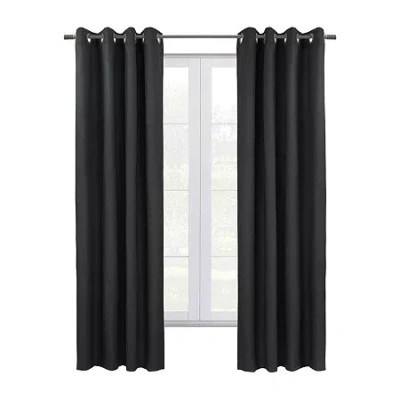 Thermaplus Shadow Grommet Top Energy Saving 100% Blackout Single Curtain Panel