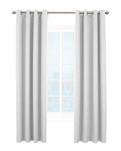 Thermaplus Textured Foamback Blackout Curtain Single Panel In Gray