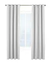 Thermaplus Textured Foamback Blackout Curtain Single Panel In White