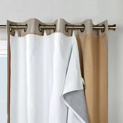 Thermaplus Ultimate Liner Energy Saving Noise Reduction Back Tab Curtain Liner In White