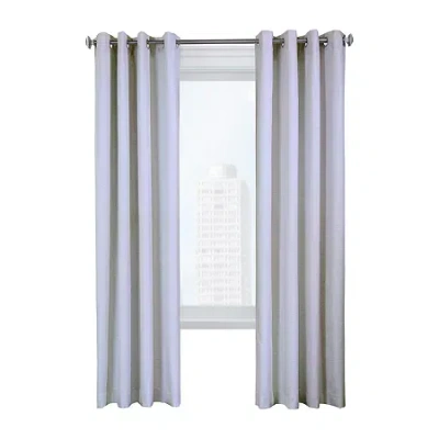 Thermaplus Ventura Grommet Top Energy Saving 100% Blackout Set Of 2 Curtain Panel In Gray
