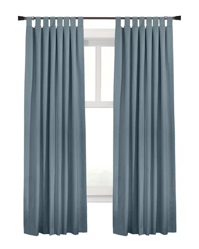 Thermaplus Ventura Set Of 2 Blackout Tab Top 52x95 Curtain Panels In Blue