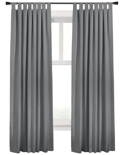 Thermaplus Ventura Set Of 2 Blackout Tab Top 52x95 Curtain Panels In Gray