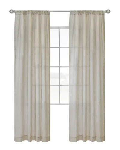 Thermasheer Weathervane Pocket Top Curtain Panel Window Dressing In Khaki