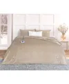 Thermasnug Luxe Plush Digital Electric Blanket, Full In Tan