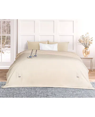 Thermasnug Luxe Plush Digital Electric Blanket, King In Cream
