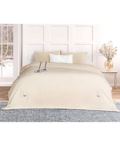 Thermasnug Luxe Plush Digital Electric Blanket, Queen In Cream