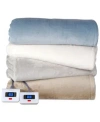 Thermasnug Luxe Plush Digital Electric Blankets In Tan