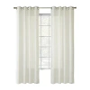 Thermavoile Rhapsody Lined Grommet Top Energy Saving Light-filtering Single Curtain Panel In Neutral