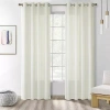 Thermavoile Rhapsody Lined Grommet Top Energy Saving Light-filtering Single Curtain Panel In Neutral