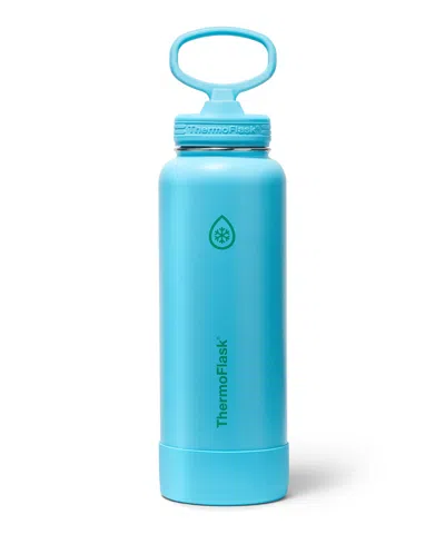 Thermoflask 40 Oz. Double Wall Vacuum Insulated Water Bottle With Straw Lid In Blue