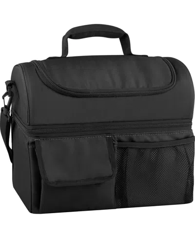 Thermos Dual Compartment Adult Lunch Lugger Cooler In Black