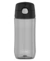 Thermos Funtainer 16 Oz. Water Bottle With Spout Lid In Black
