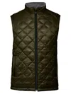 Thermostyles Men's Diamond Quilted Reversible Puffer Vest In Olive