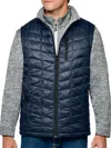 Thermostyles Men's Quilted Reversible Puffer Vest In Navy