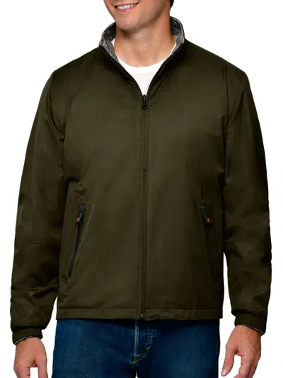 Thermostyles Men's Reversible Windbreaker Jacket In Olive