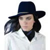 Thesalting Unisex Felted Wool Hat In Navy In Blue
