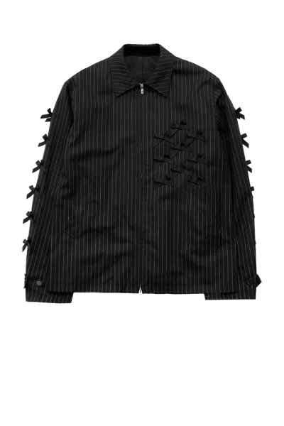 Thesoloist. Thesoloist Zip Up Brit Jacket (black Ribbons) Black