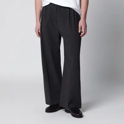 Thestroy Dark Grey Inno Trousers In Viscose Blend In Gray