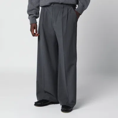 Thestroy Dark Grey Inno Trousers In Wool Blend In Gray