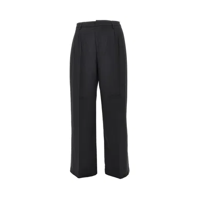 Thestroy Distressed Twill Pants With Darts In Black