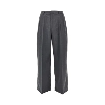 Thestroy Double Dart Light Wool Pants In Grey