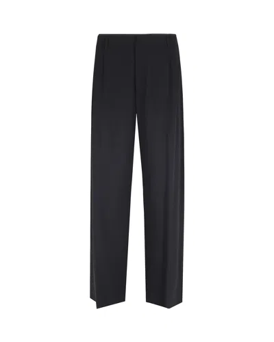 Thestroy Pressed-crease Flap-pocket Trousers In Black