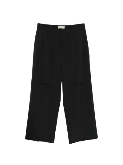 Thestroy Pleated Wide-leg Trousers In Black