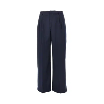 Thestroy Twill Pants With Darts In Blue