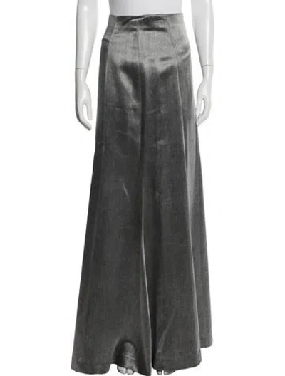 Pre-owned Theyskens' Theory Long Skirt In Metallic/silver