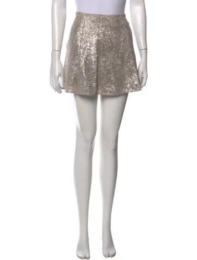 Pre-owned Theyskens' Theory Patterned Mini Skirt In Multicolor