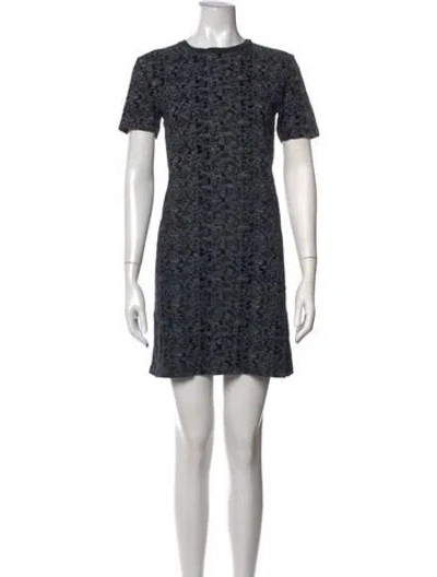 Pre-owned Theyskens' Theory Printed Mini Dress In Grey